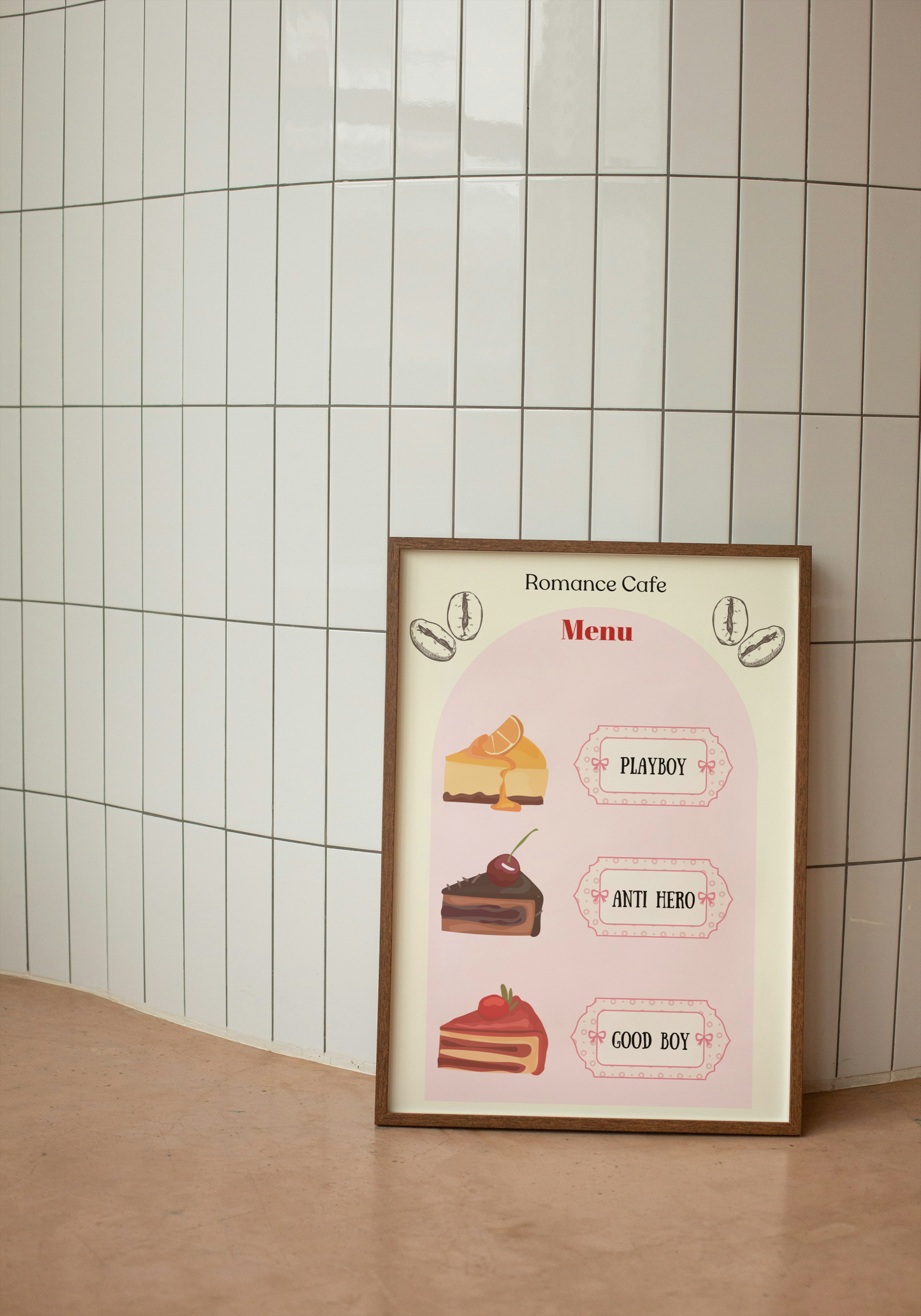 Café romance fictional men Art Print