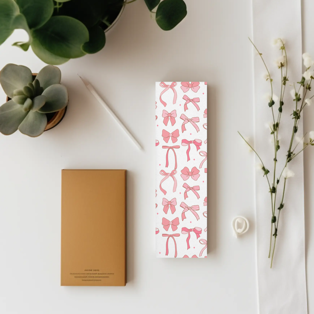 Pink bow Bookmark