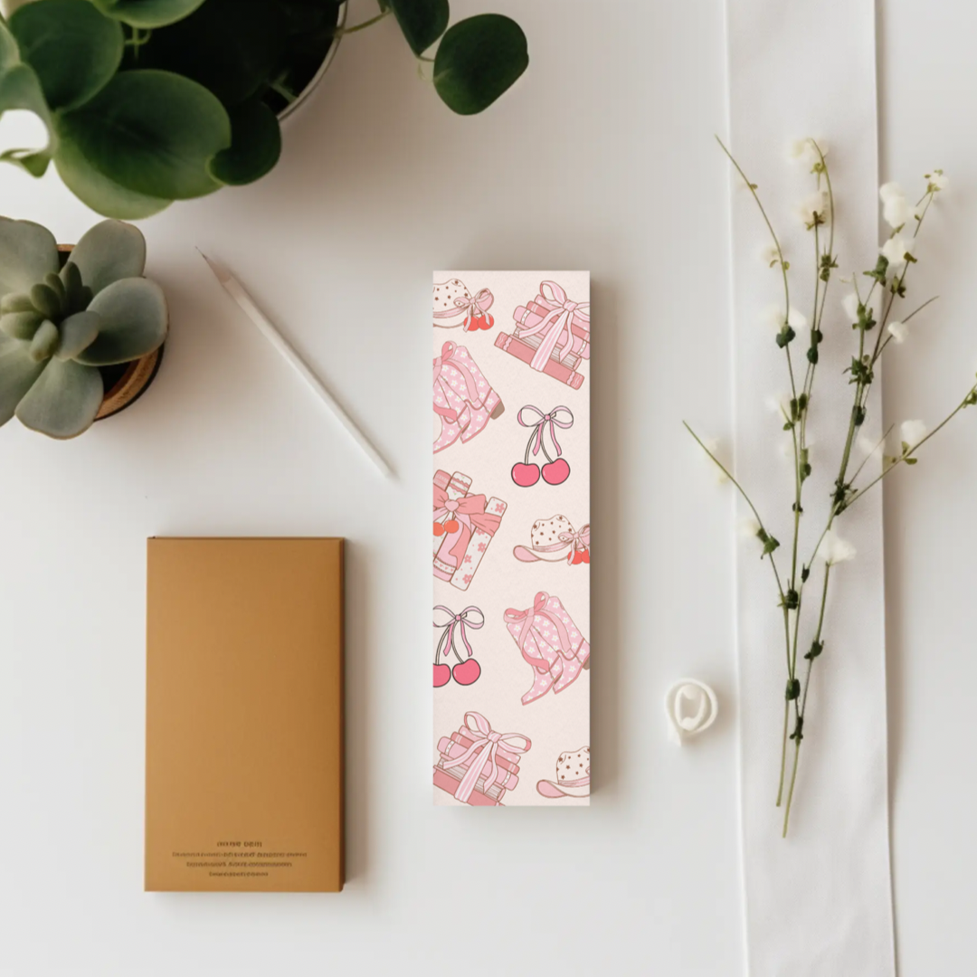 Cowgirl boots pink Bookmark